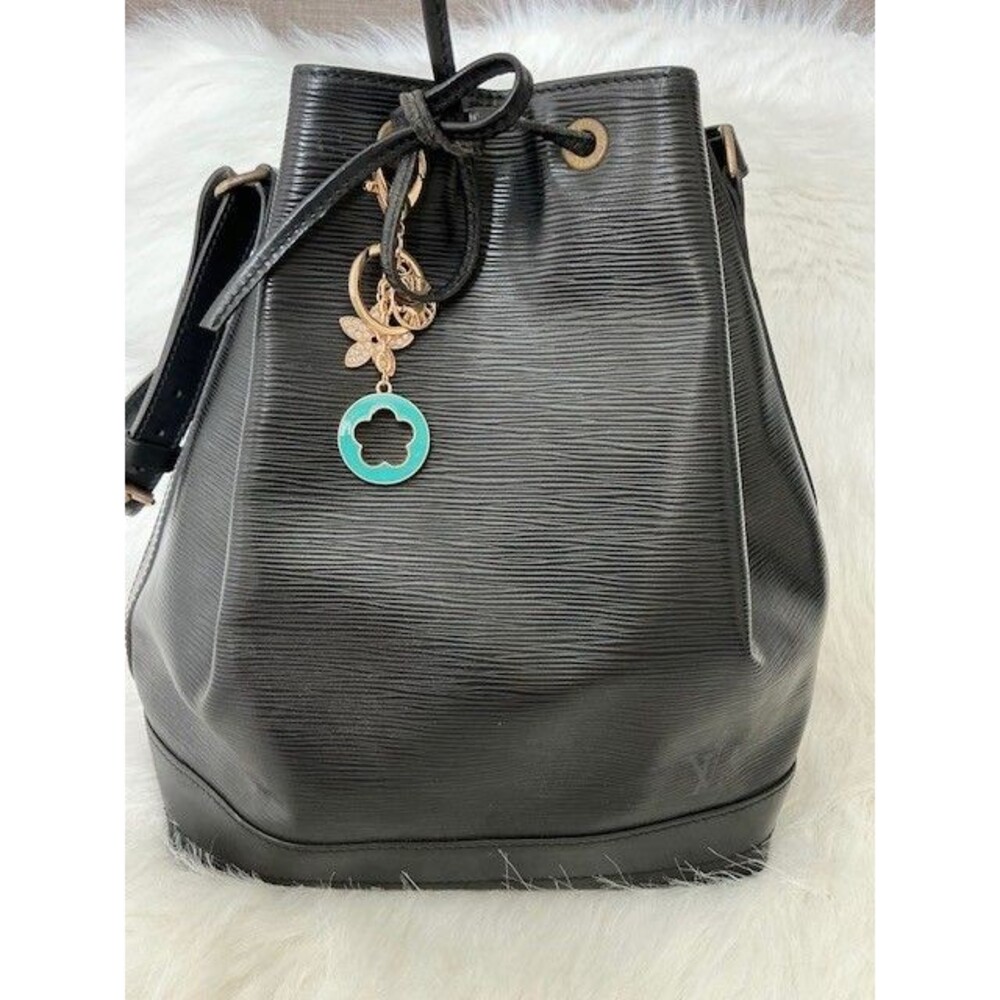 Louis Vuitton Black EPI Leather Neo Noe Drawstring Bucket Bag Strap Large